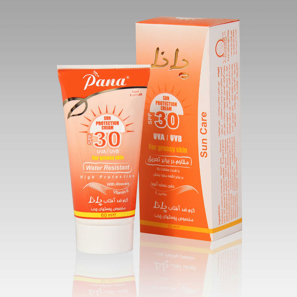 کرم ضدآفتاب SPF30مخصوص پوستهای چرب رنگ پوست پانا